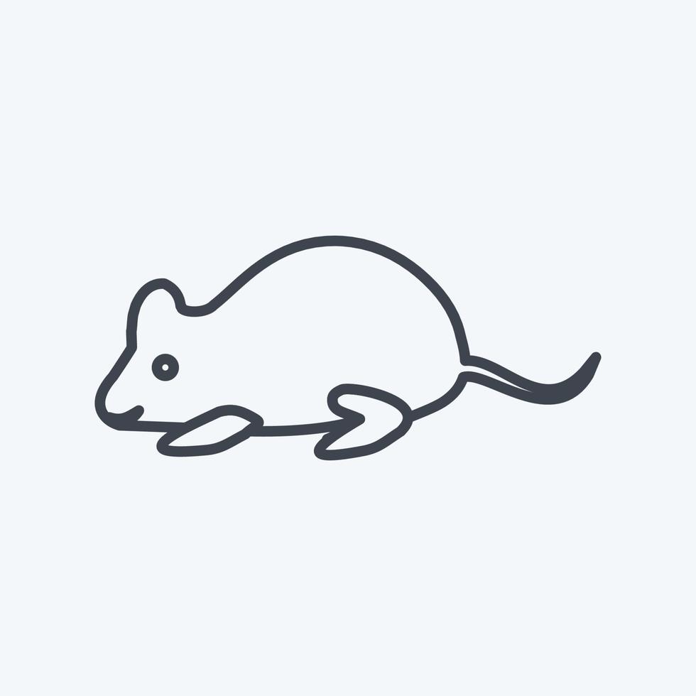 icona del mouse. adatto per simbolo animale. stile di linea. design semplice modificabile. vettore del modello di progettazione. semplice illustrazione del simbolo