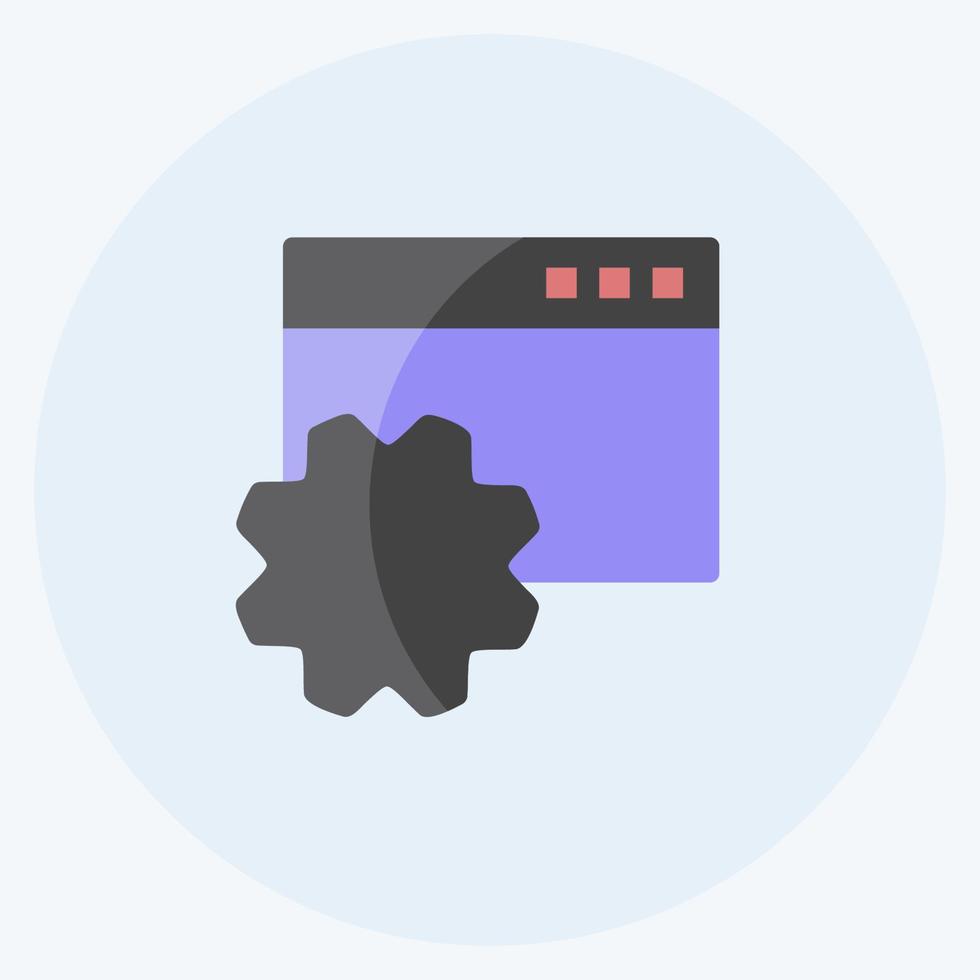 configurazioni del browser delle icone. adatto per la programmazione simbolo. stile piatto. design semplice modificabile. vettore del modello di progettazione. semplice illustrazione del simbolo