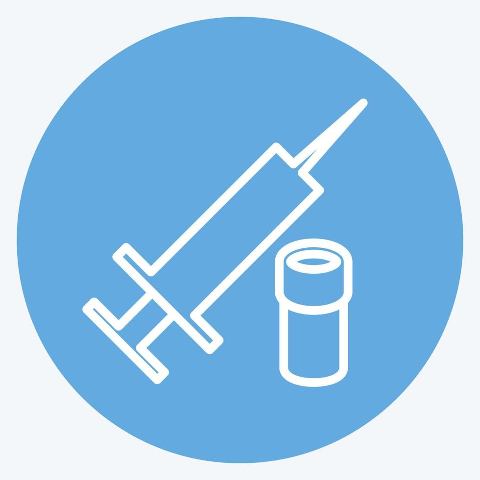 icona vaccino. adatto per il simbolo della comunità. stile occhi azzurri. design semplice modificabile. vettore del modello di progettazione. semplice illustrazione del simbolo