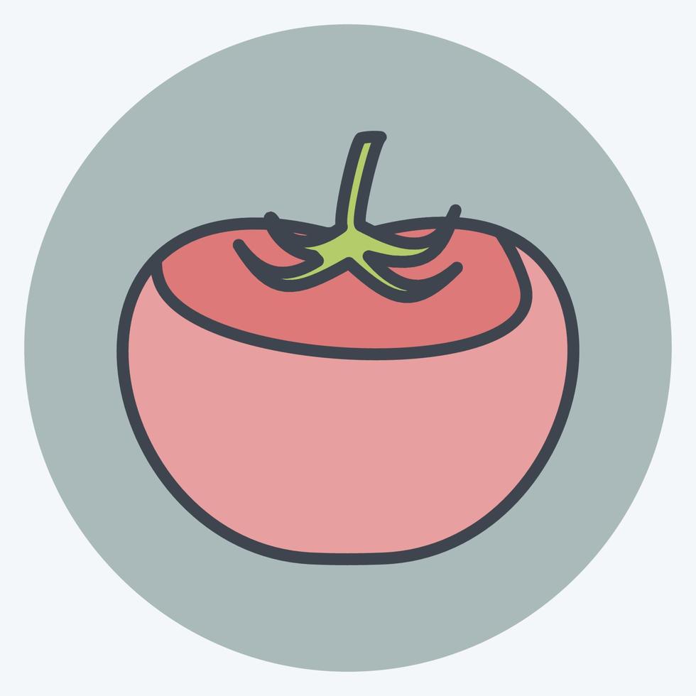 icona pomodoro. adatto per frutta e verdura simbolo. stile compagno di colore. design semplice modificabile. vettore del modello di progettazione. semplice illustrazione del simbolo