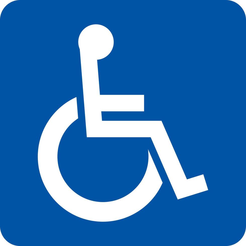 segno di parcheggio accessibile su sfondo bianco vettore