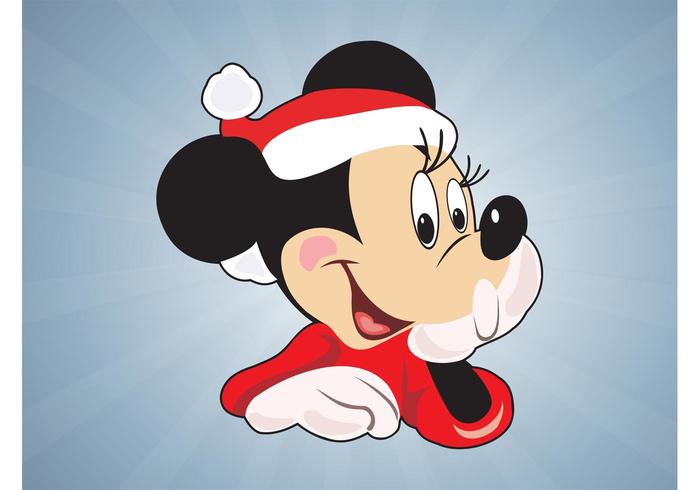 Natale Minnie Mouse vettore