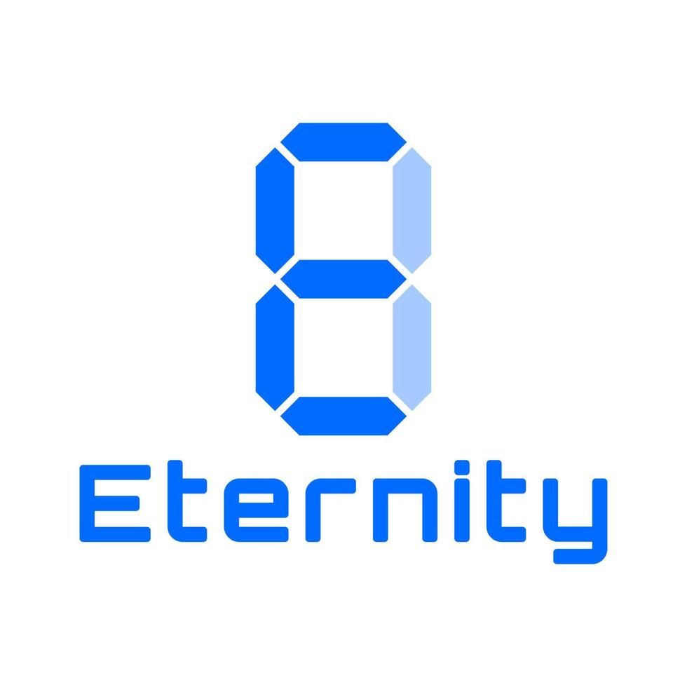 design del logo dell'eternità 8 vettore