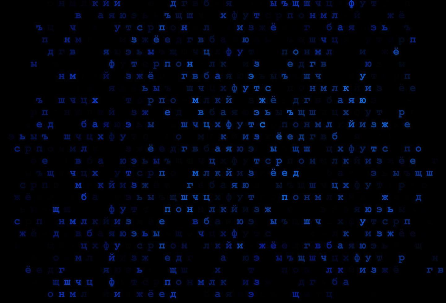 trama vettoriale blu scuro con caratteri abc.