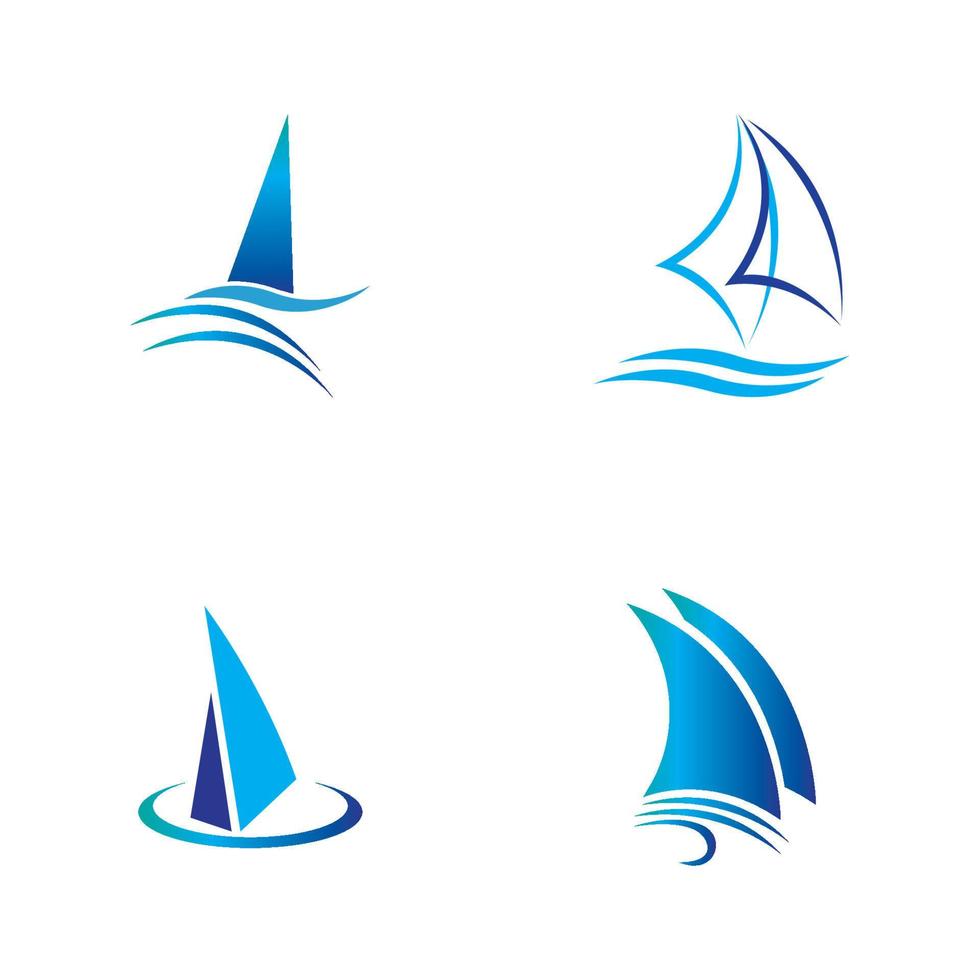 modello di progettazione dell'illustrazione del concetto dell'icona del vettore del logo della vela