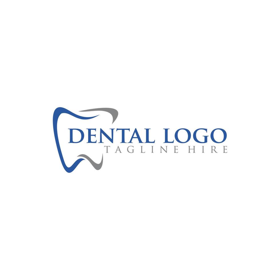 logo dentale design.logo dentista creativo. logo vettoriale della società creativa della clinica odontoiatrica.