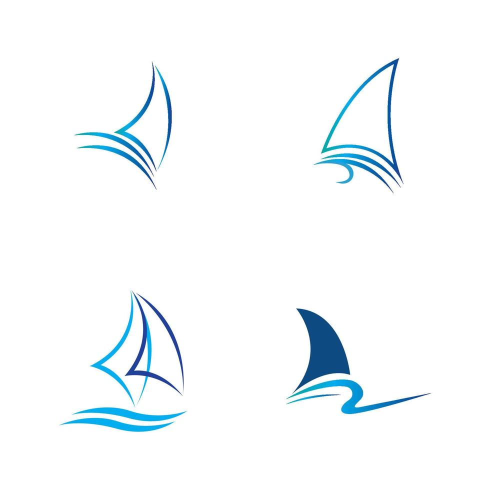 modello di progettazione dell'illustrazione del concetto dell'icona del vettore del logo della vela