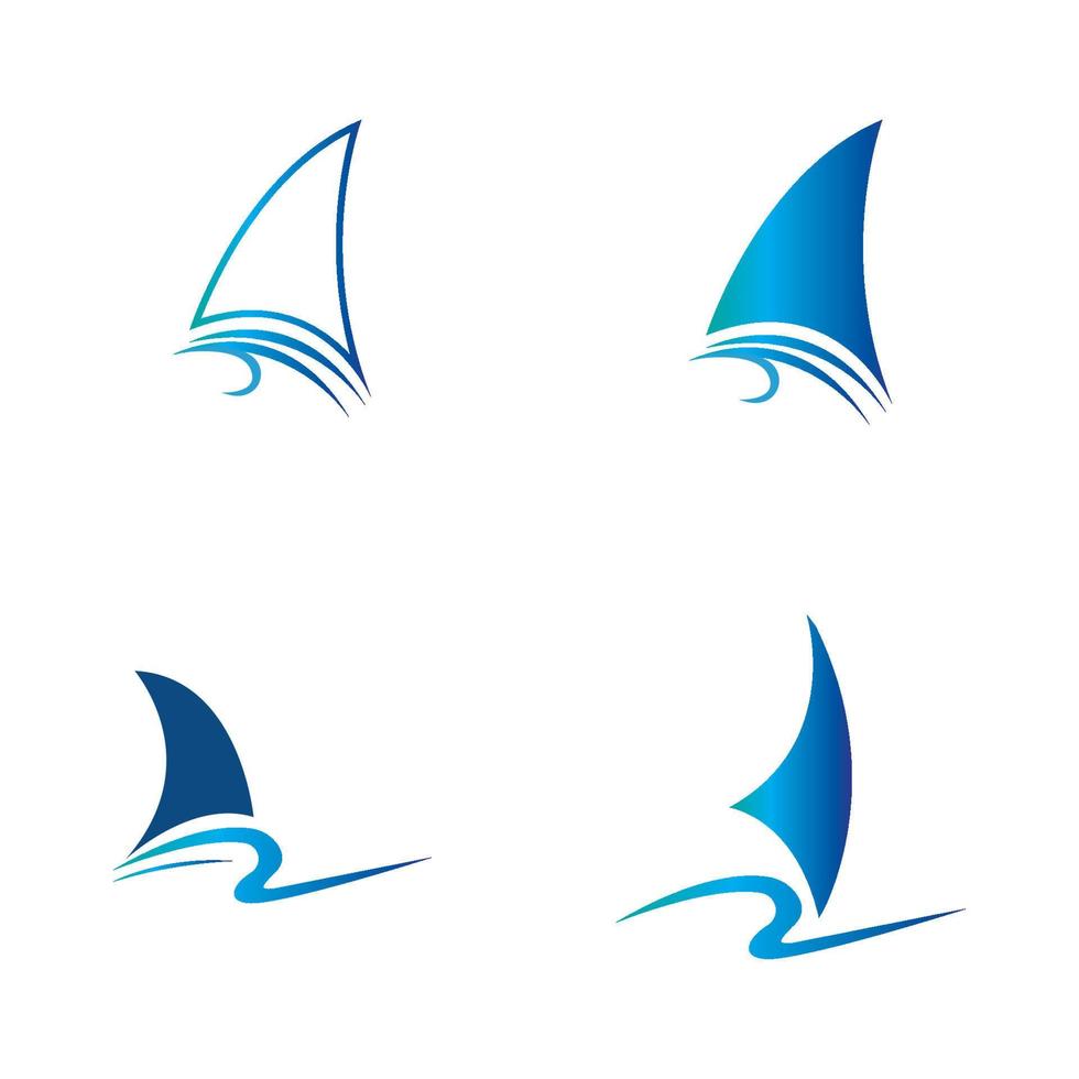 modello di progettazione dell'illustrazione del concetto dell'icona del vettore del logo della vela