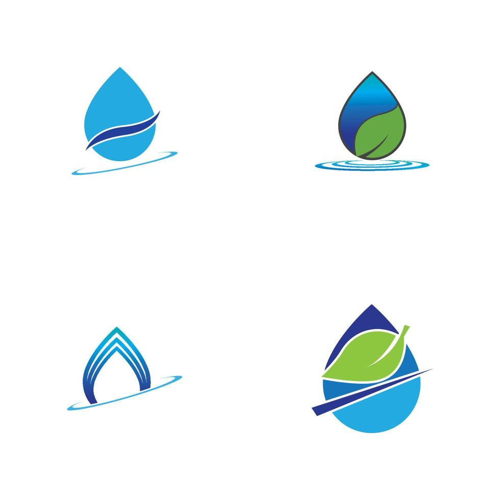 progettazione dell & # 39; illustrazione di vettore del modello di logo della goccia d & # 39; acqua