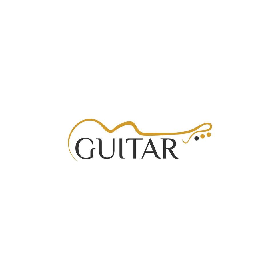 printguitar logo design vettore illustrazione stock . logo del negozio di chitarre