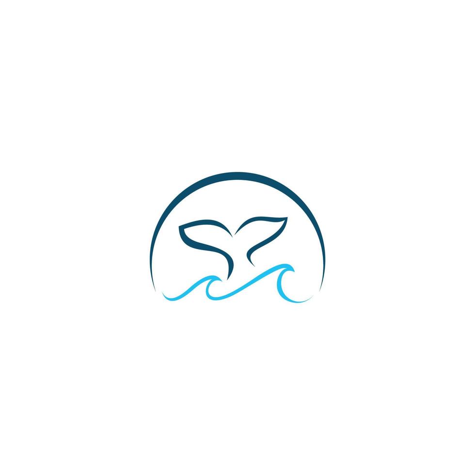 logo di coda di balena creativo unico vettore