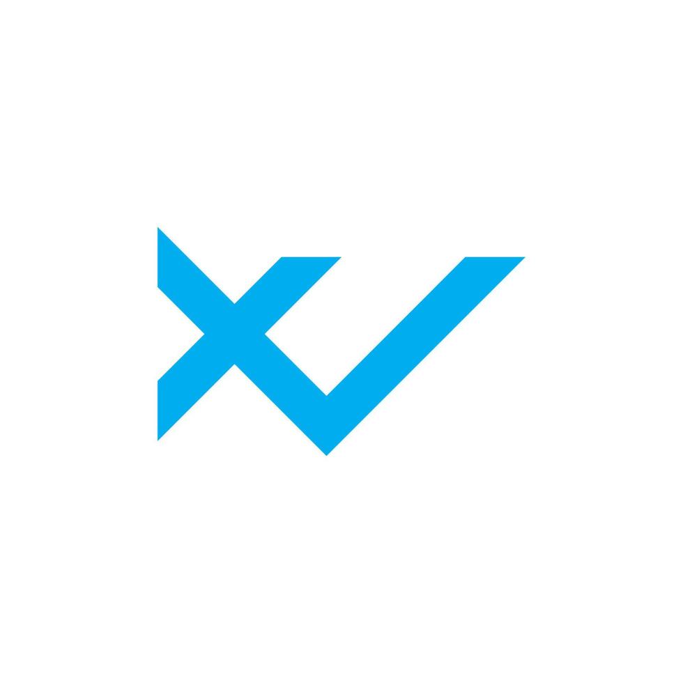 lettera xv semplice logo geometrico vettore