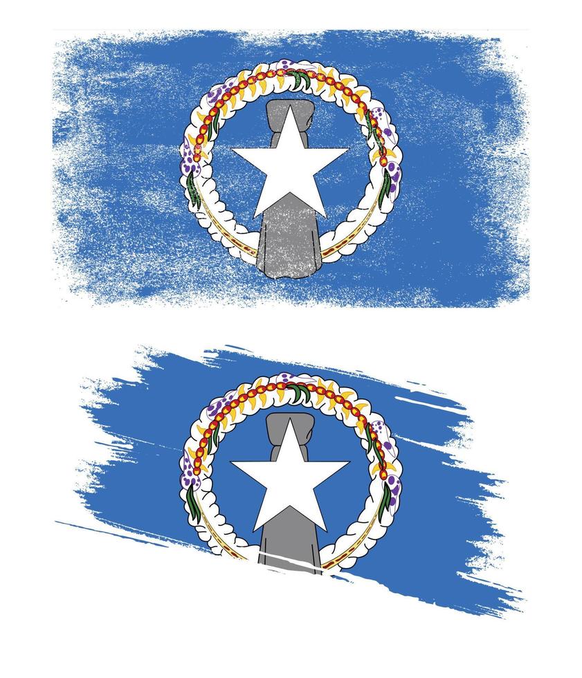 bandiera delle isole mariane settentrionali con texture grunge vettore