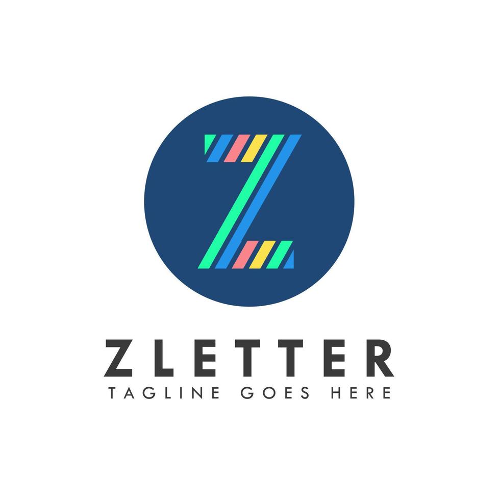 alfabeto z lettera logo e design dell'icona vettore