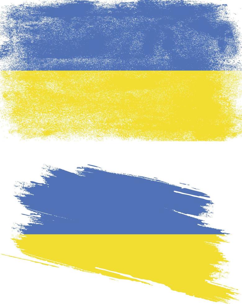 bandiera dell'ucraina in stile grunge vettore