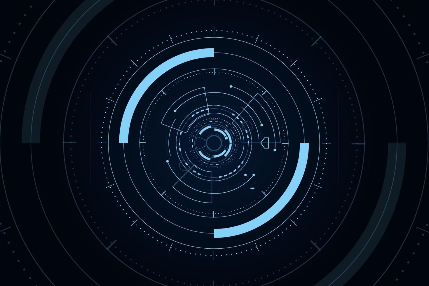 modello astratto di tecnologia futuristica, interfacce utente virtuali innovative, hud, vettore di sfondo della velocità della freccia