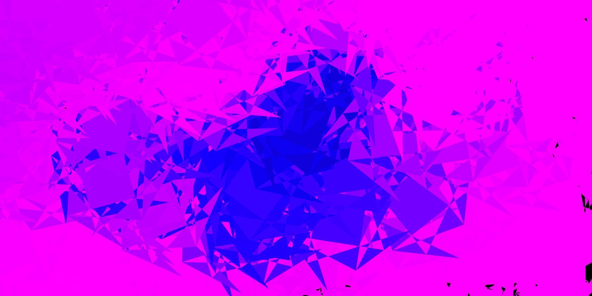 layout vettoriale viola scuro, rosa con forme triangolari.