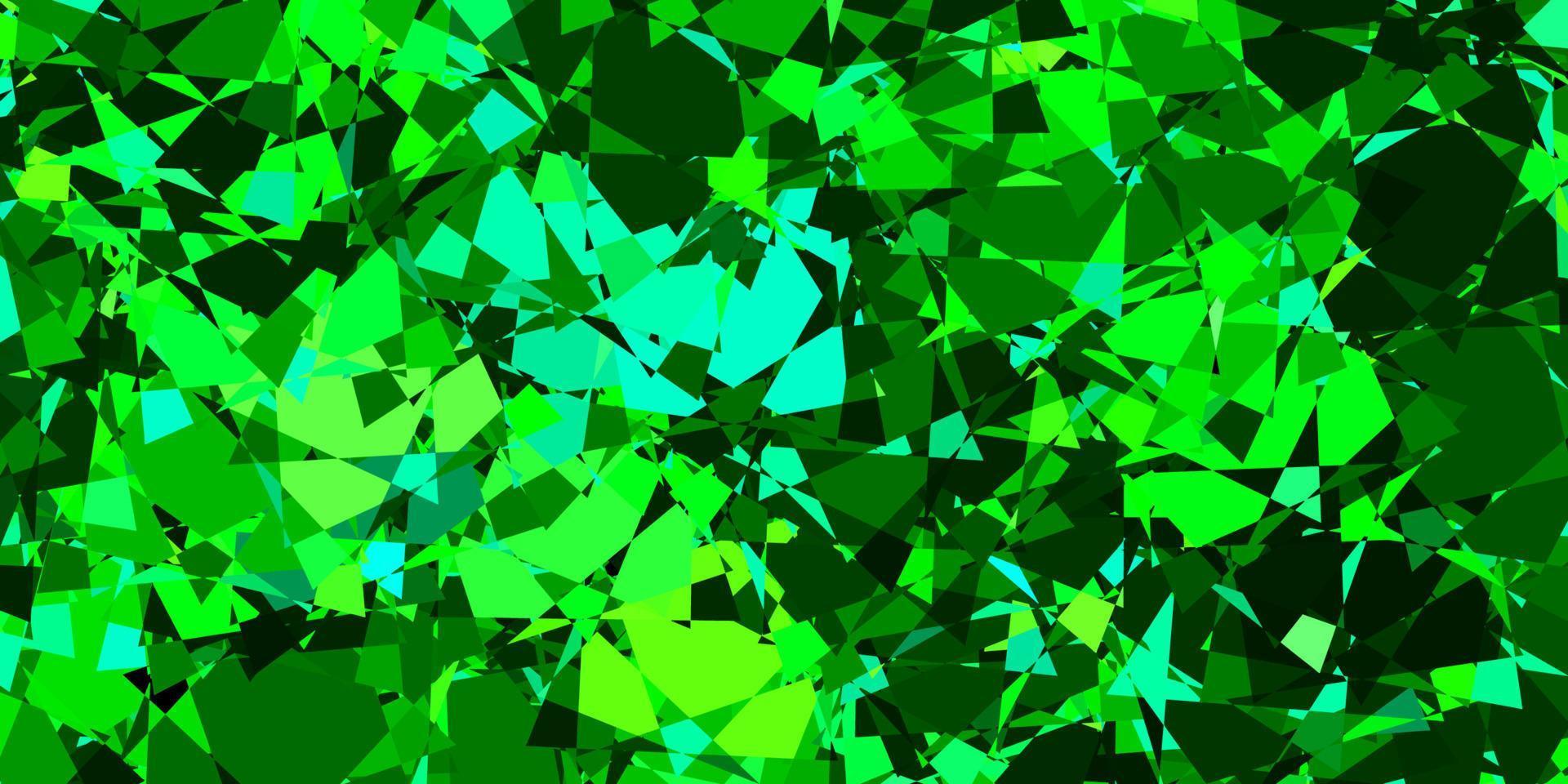 sfondo vettoriale blu scuro, verde con forme poligonali.