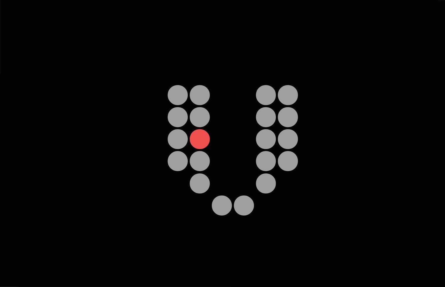 v punteggiato rosso grigio alfabeto lettera icona logo design. modello creativo per affari e società con punto vettore