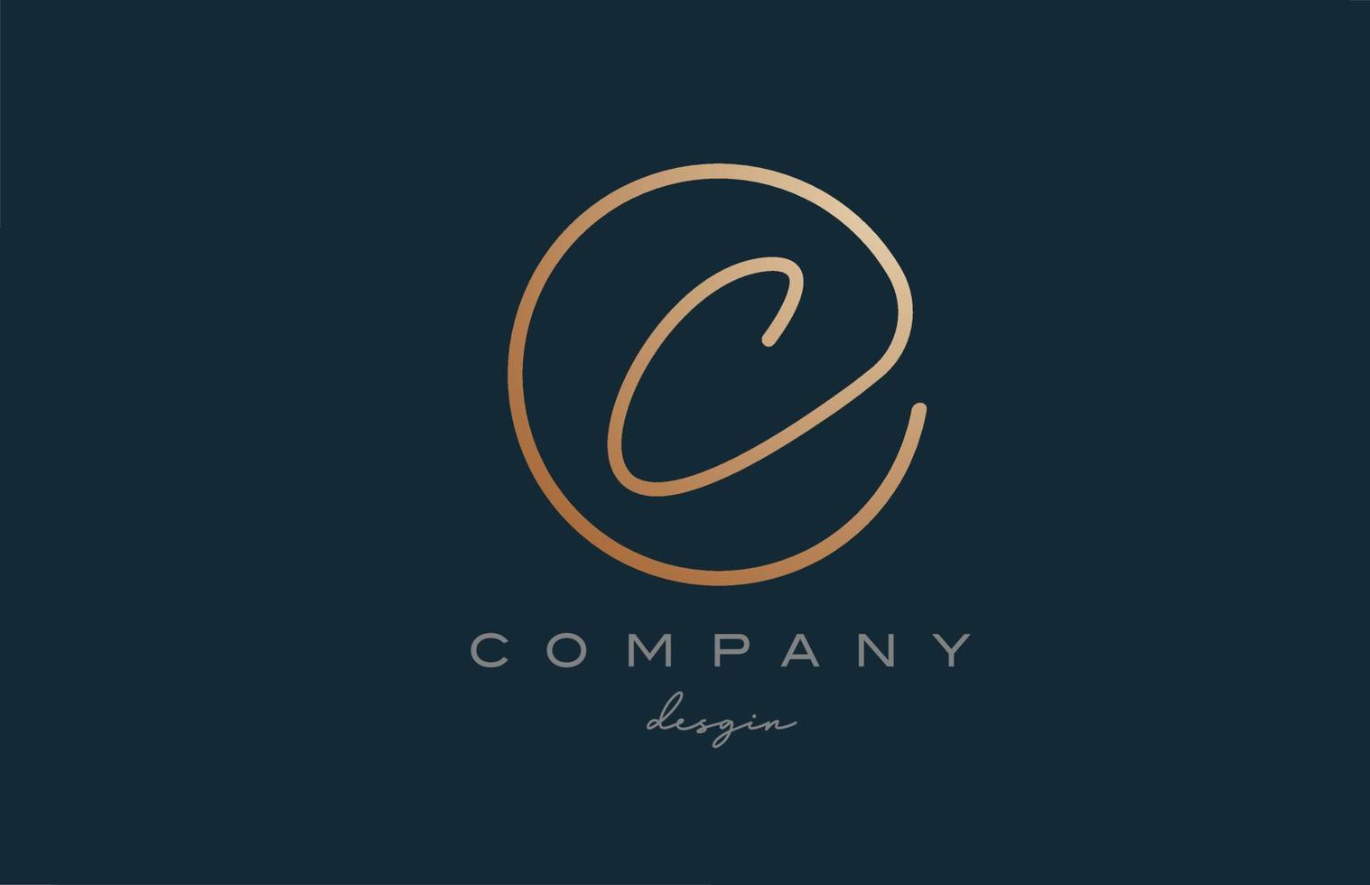 marrone unito c alfabeto lettera logo icona design. modello creativo connesso scritto a mano per azienda e affari vettore