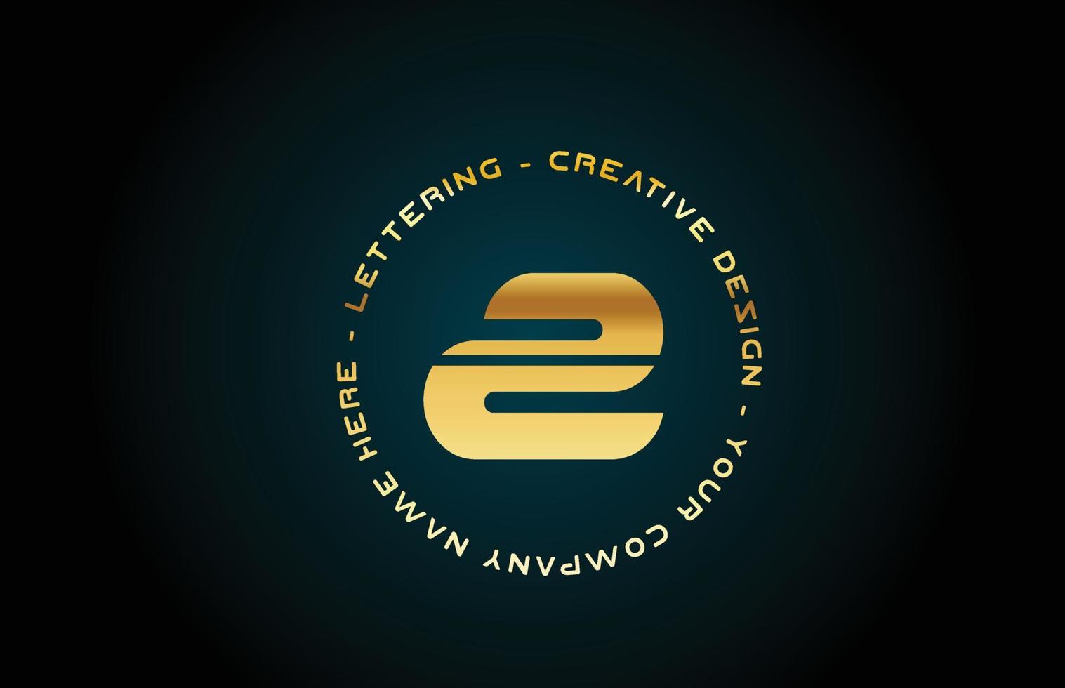 oro z alfabeto lettera logo icona design con testo. modello creativo dorato per affari e società con cerchio vettore