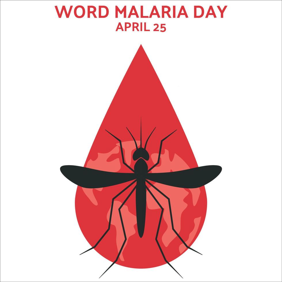 Giornata mondiale della malaria 25 aprile vettore