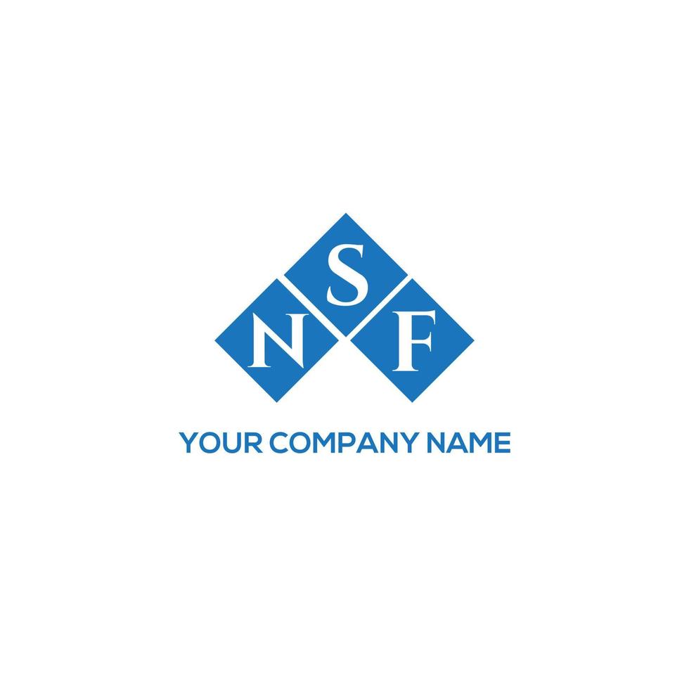 nsf creative iniziali lettera logo concept. nsf lettera design.nsf lettera logo design su sfondo bianco. nsf creative iniziali lettera logo concept. disegno della lettera nsf. vettore