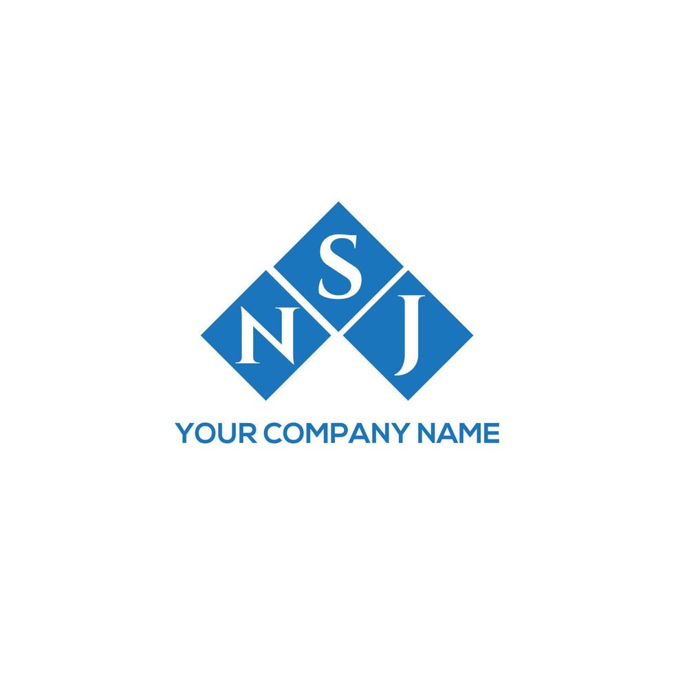 nsj creative iniziali lettera logo concept. nsj lettera design.nsj lettera logo design su sfondo bianco. nsj creative iniziali lettera logo concept. disegno della lettera nsj. vettore