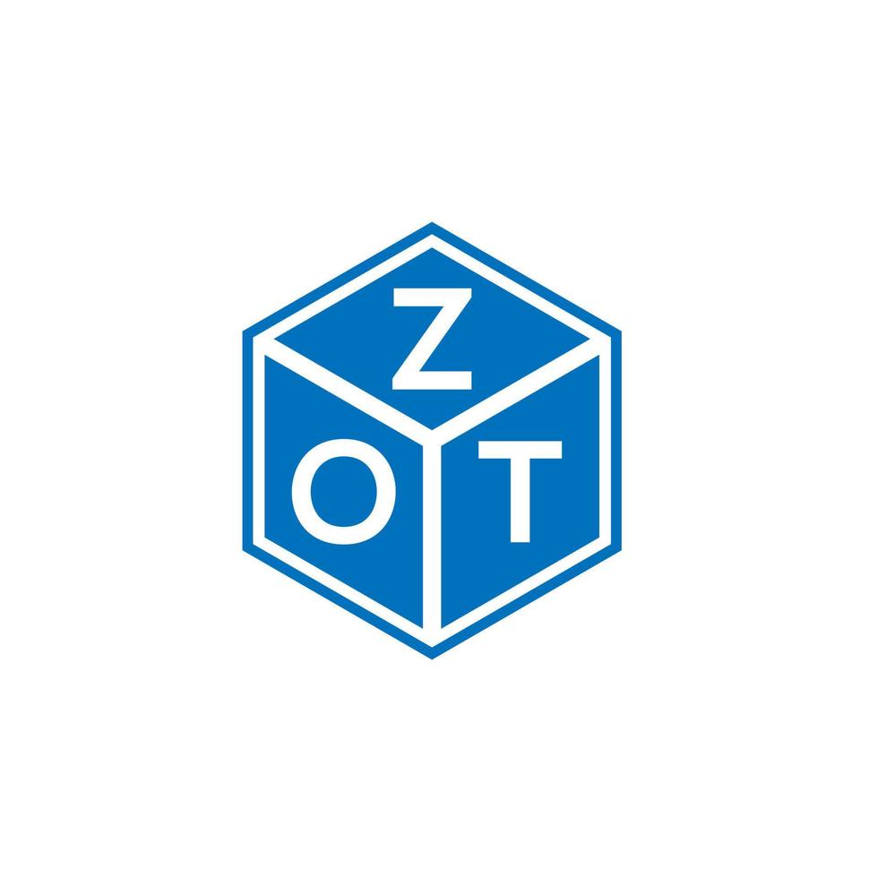 zot lettera logo design su sfondo bianco. zot creative iniziali lettera logo concept. disegno della lettera zot. vettore