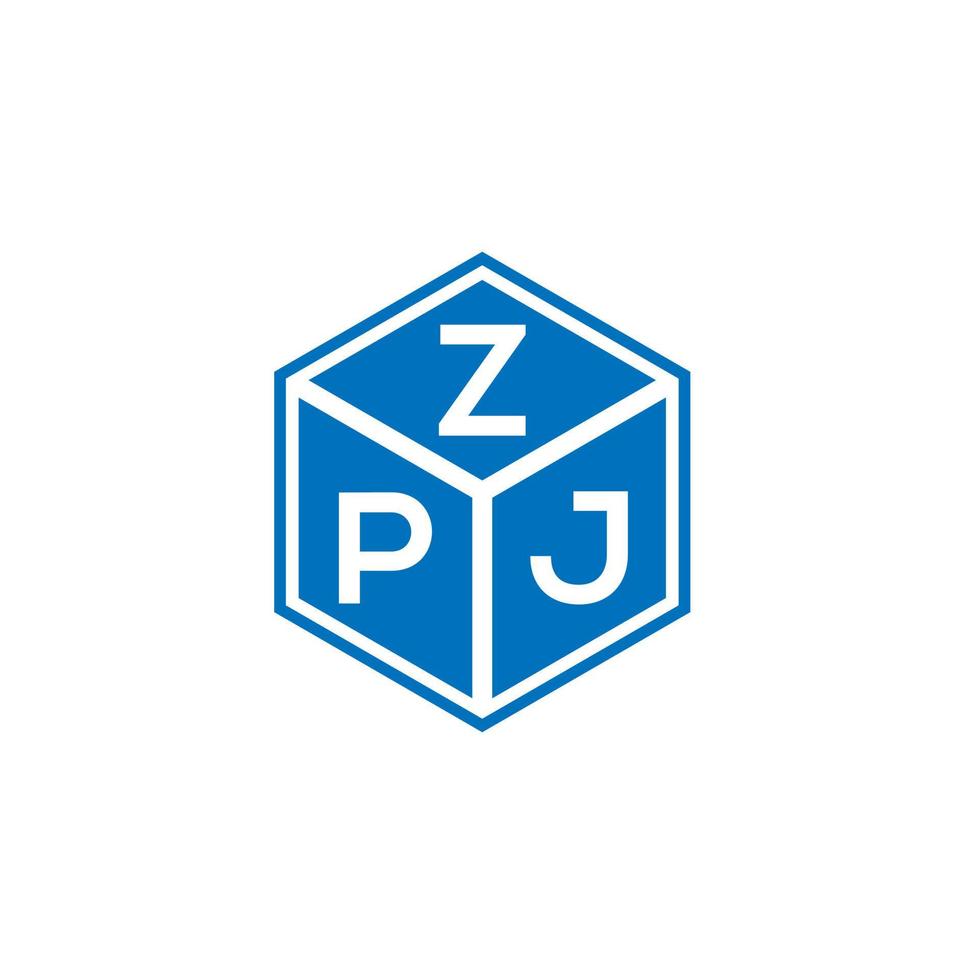 zpj lettera logo design su sfondo bianco. zpj creative iniziali lettera logo concept. disegno della lettera zpj. vettore