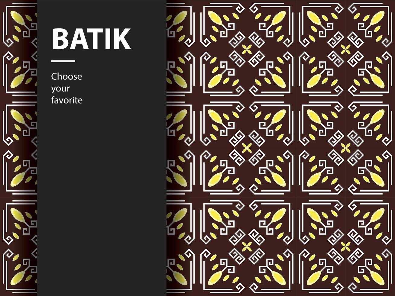 batik etnico vettore modello indonesiano moda senza cuciture tessile vintage astratto