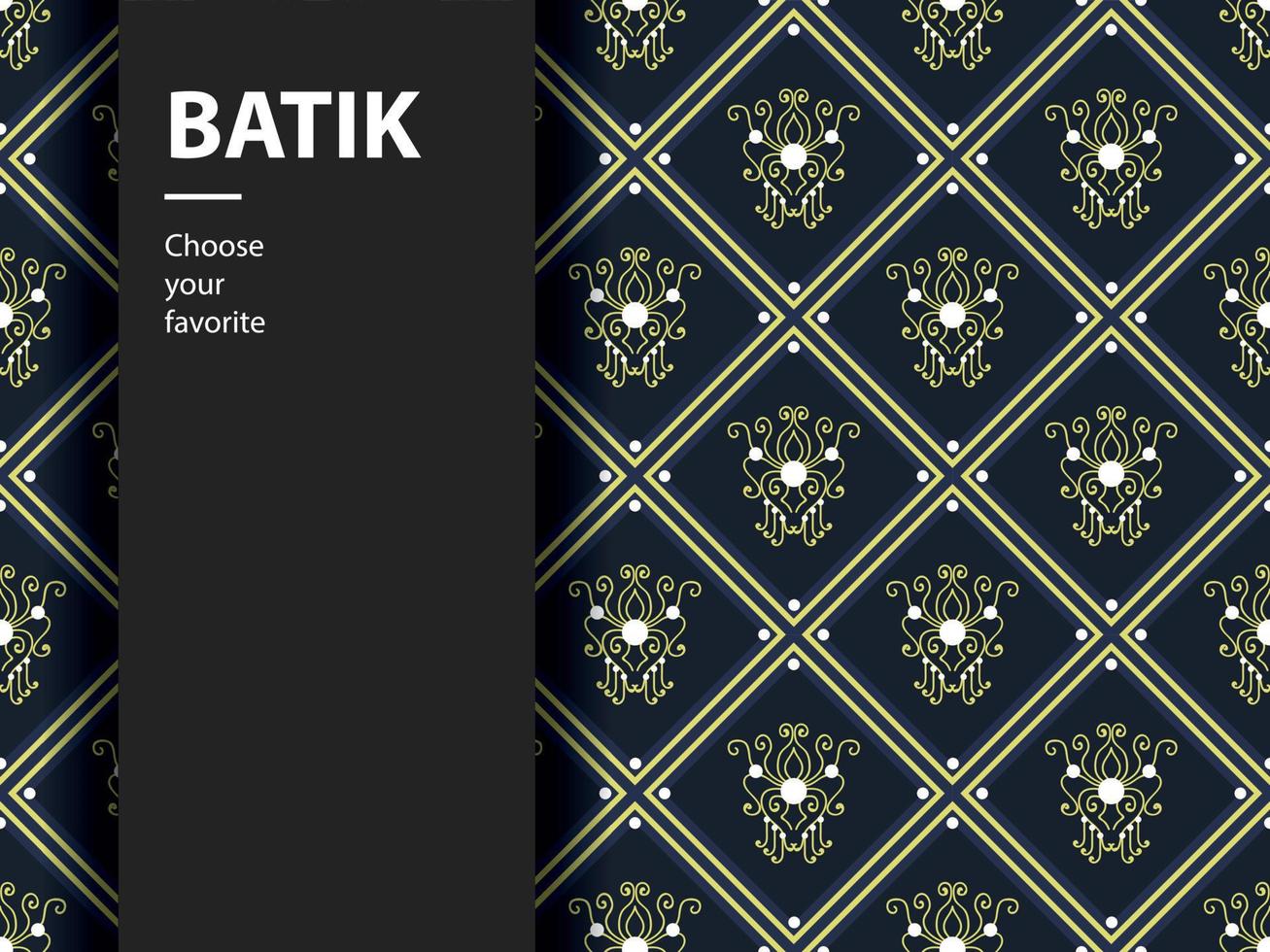 batik etnico vettore modello indonesiano moda senza cuciture tessile vintage astratto cultura piatta arte