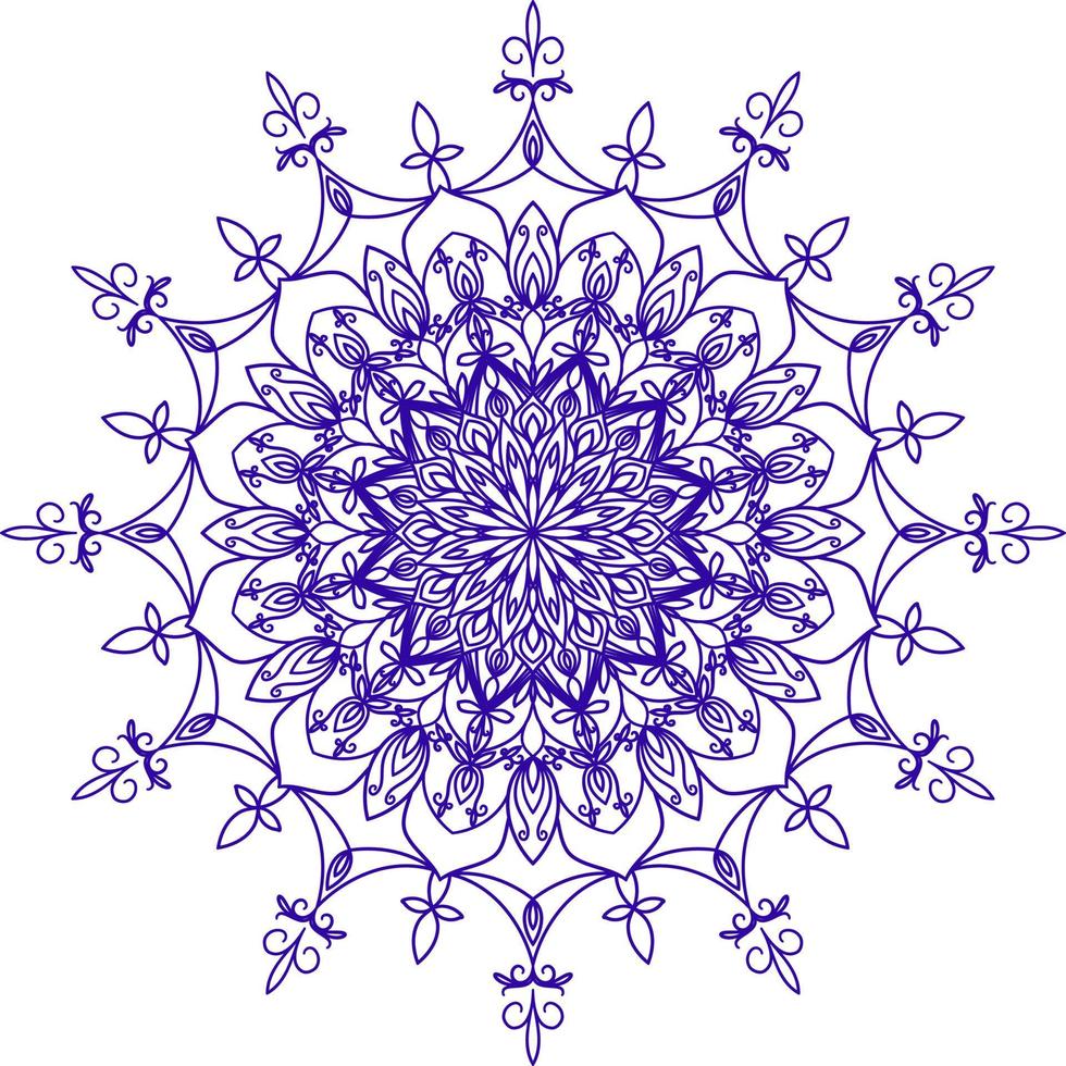 vettore mandala 5 per libro da colorare. ornamento rotondo decorativo. modello di terapia antistress. logo yoga, sfondo per poster di meditazione. forma insolita del fiore. vettore orientale