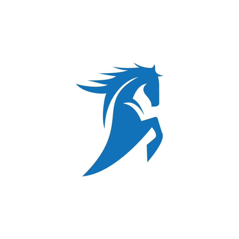 logo cavallo blu vettore