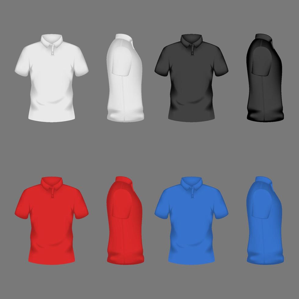 3d polo mock up collezione vettore