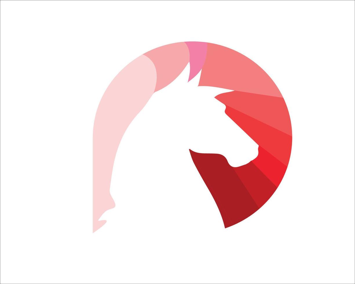 il logo del cavallo disegna un pittogramma moderno semplice vettore
