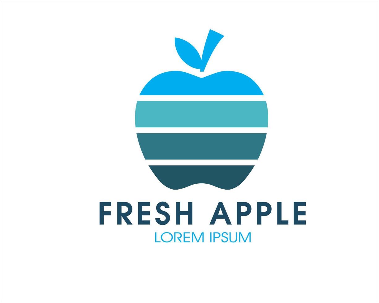 il logo della mela fresca progetta vettore moderno semplice minimalista per icona e simbolo