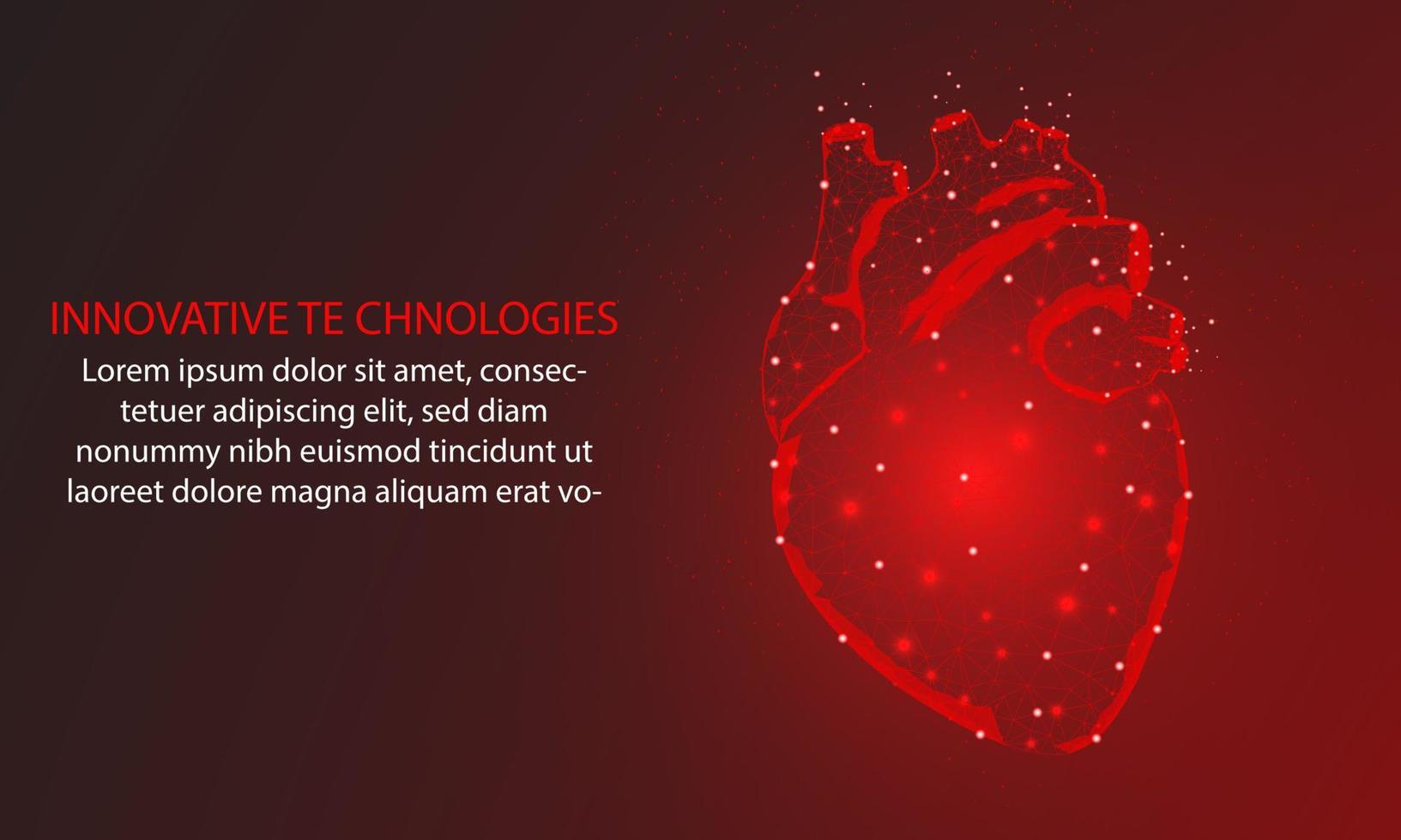 cuore astratto 3d vettore isolato cuore umano salute degli organi, scienze mediche, assistenza sanitaria, illustrazione o sfondo del concetto di malattia