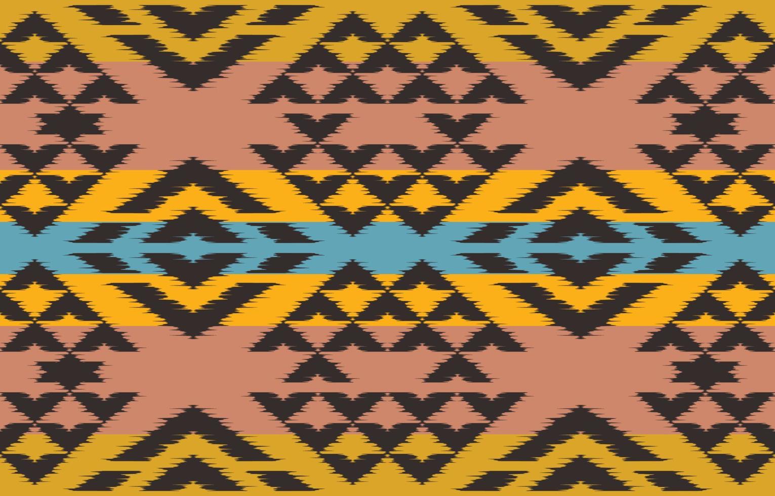 etnico astratto ikat art. modello senza cuciture in stile tribale, popolare e messicano. ornamento di arte geometrica azteca print.design per moquette, carta da parati, abbigliamento, avvolgimento, tessuto, copertina, tessile vettore