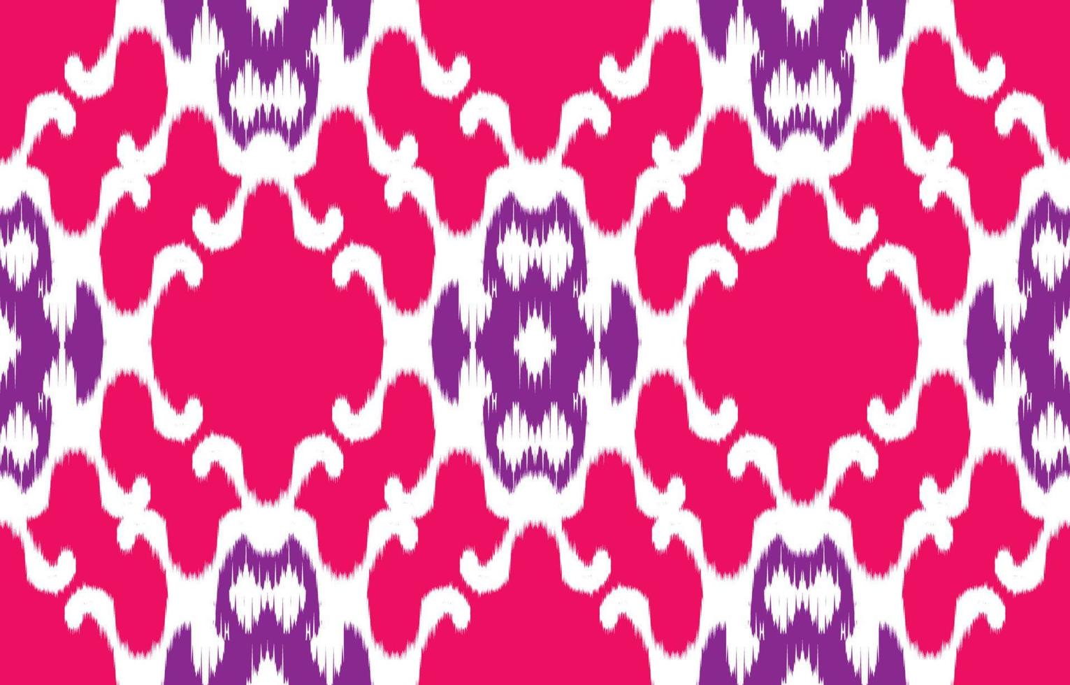 rosa viola motivo etnico ikat uzbeko. motivo kasuri senza cuciture in stile tribale, ricamo popolare, messicano, indiano, tacchino. ornamento d'arte geometrica azteca print.slubby design strutturato per moquette, tessuto. vettore