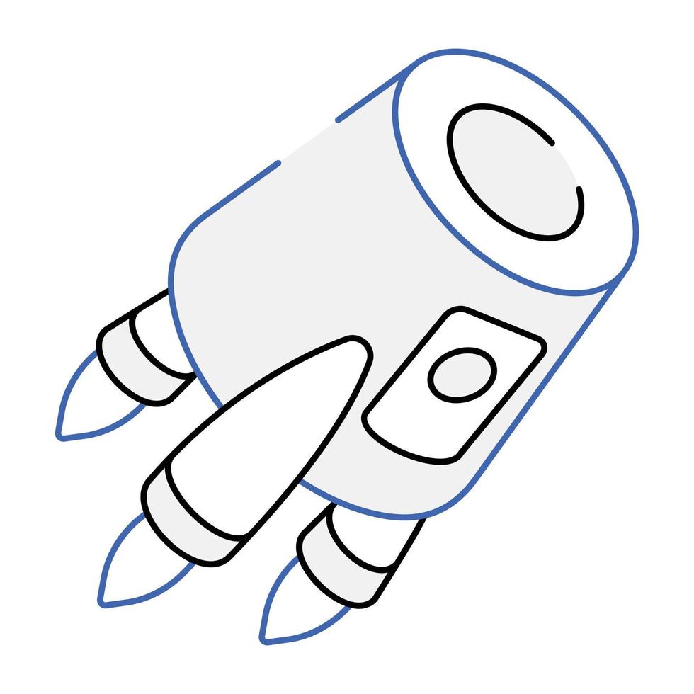 ottieni questa icona isometrica della capsula spaziale vettore