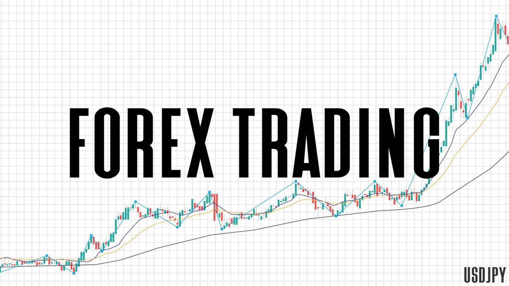 sfondo astratto di trading forex e indicatore ema su sfondo bianco vettore