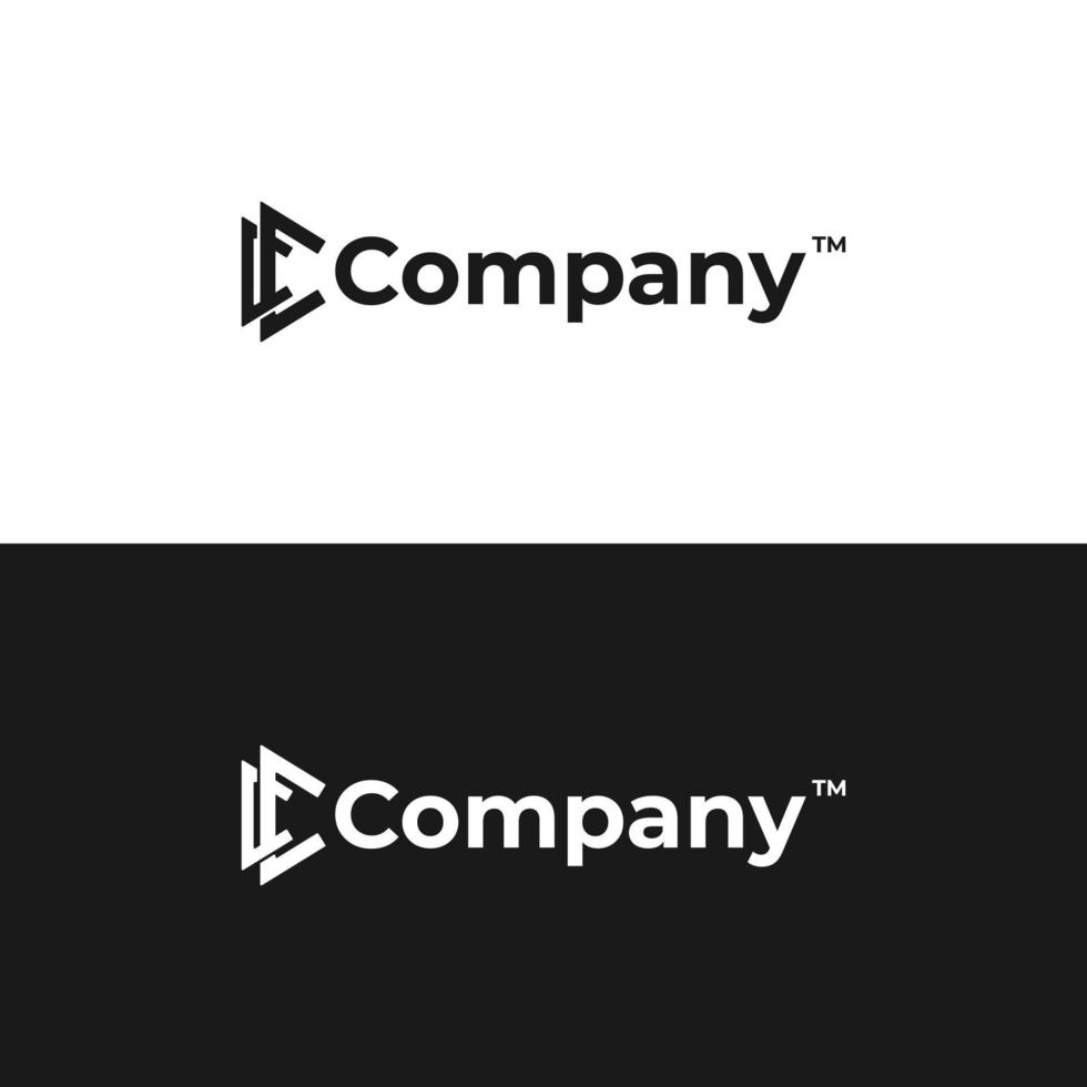 vettore di progettazione del logo orizzontale della lettera c moderna