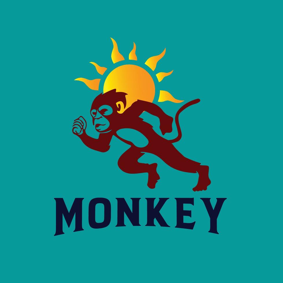 disegno vettoriale del logo della scimmia