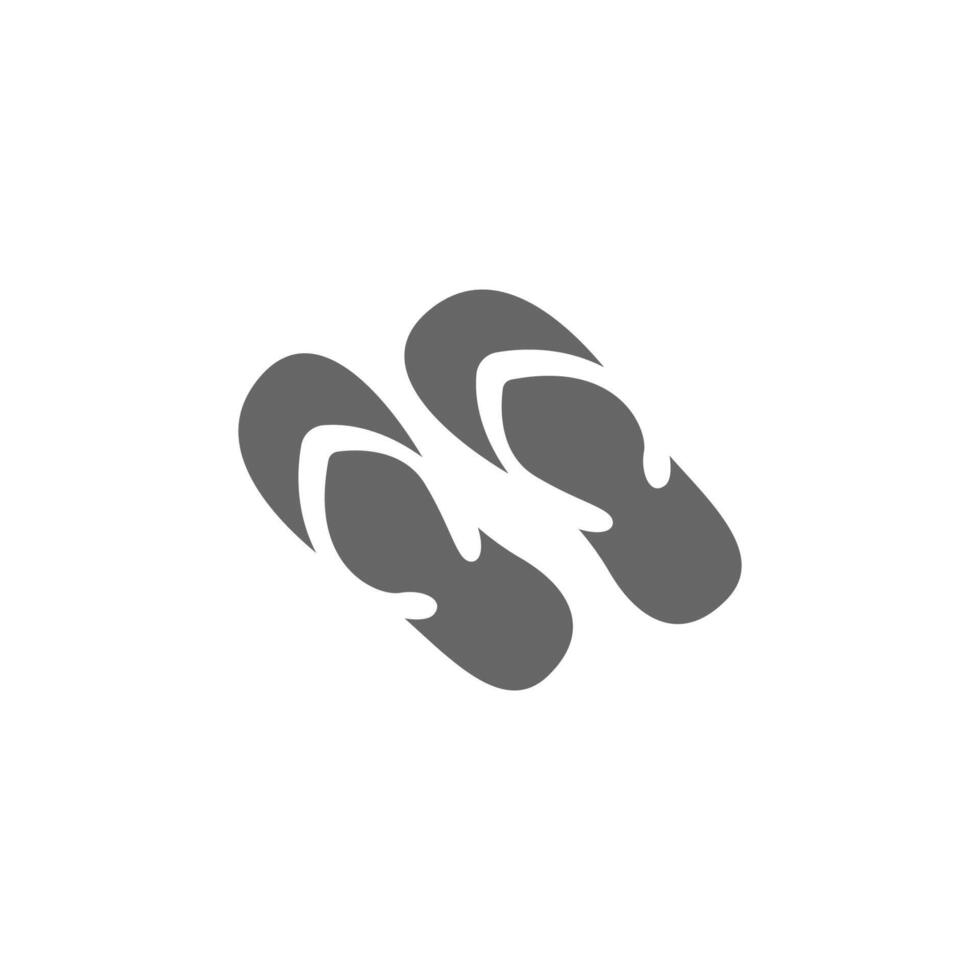 modello di illustrazione di progettazione logo icona pantofole vettore