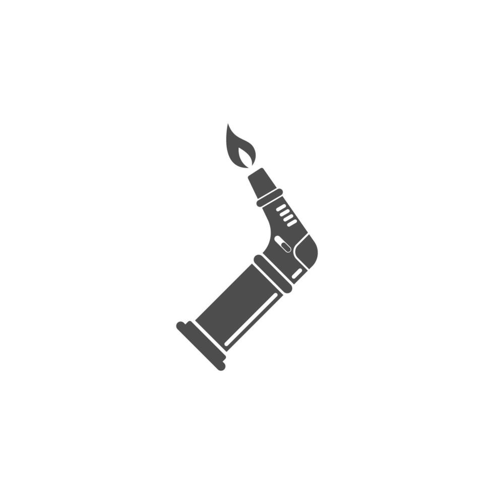fiammifero, illustrazione del design dell'icona dell'accendino a gas vettore