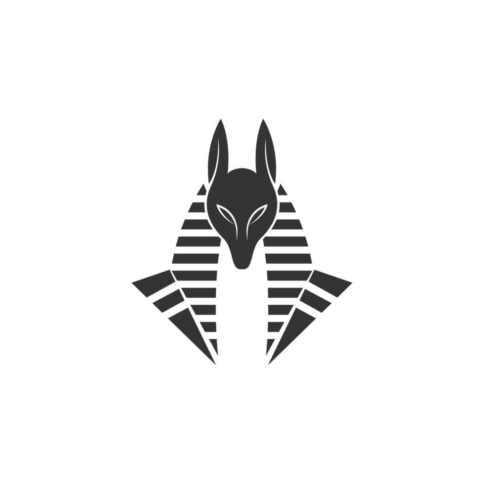 modello di illustrazione del design del logo dell'icona di anubis vettore