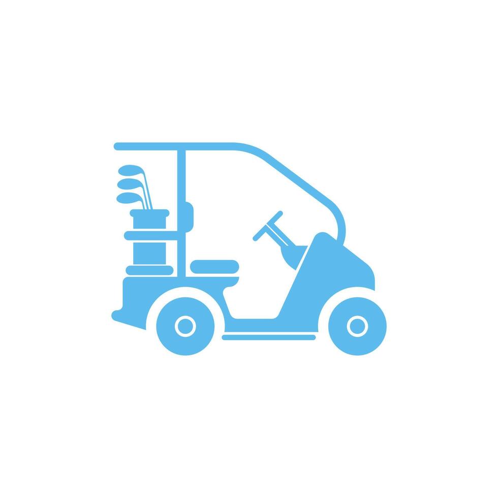 illustrazione di concetto di design dell'icona del carrello da golf vettore