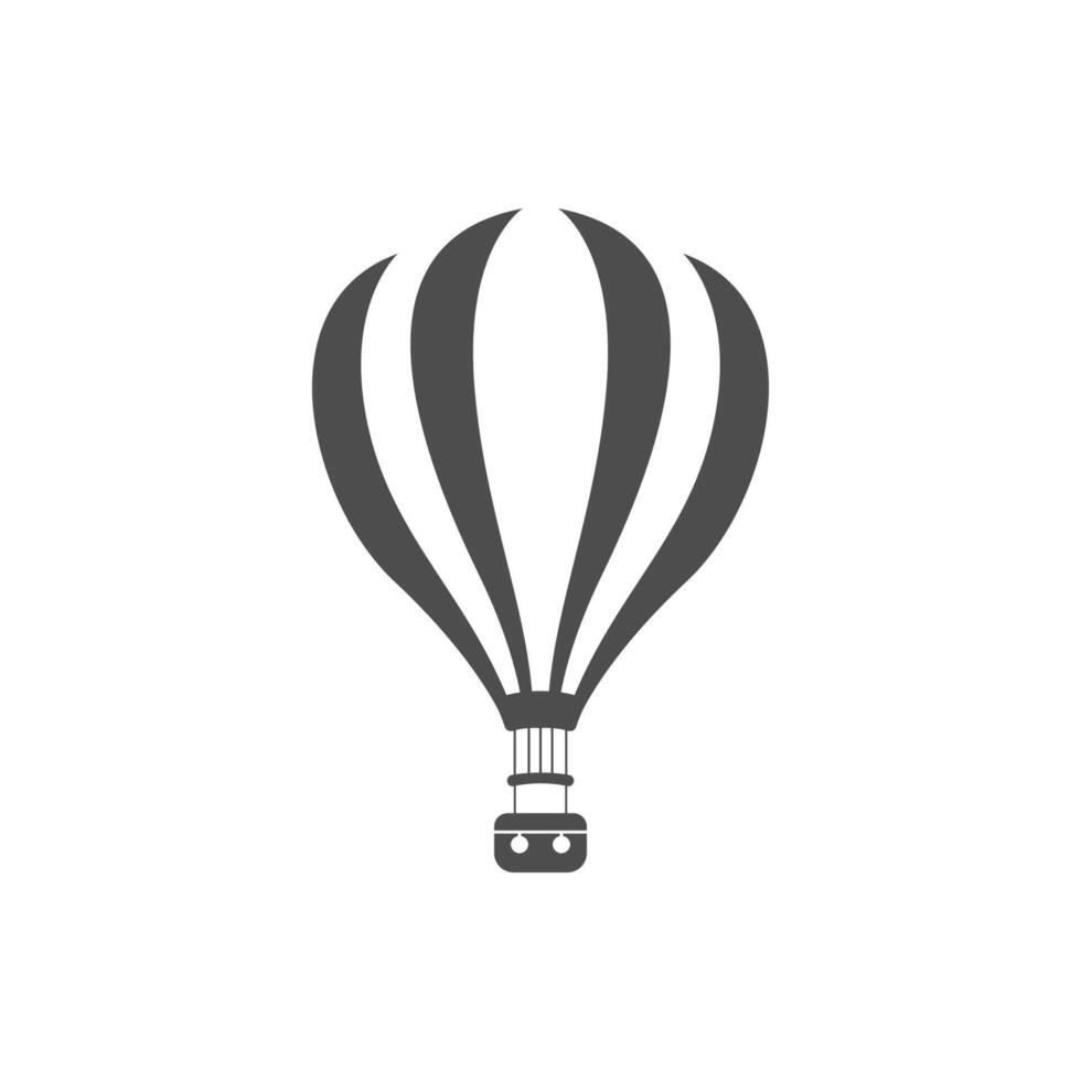 illustrazione di progettazione di logo dell'icona dell'aerostato vettore