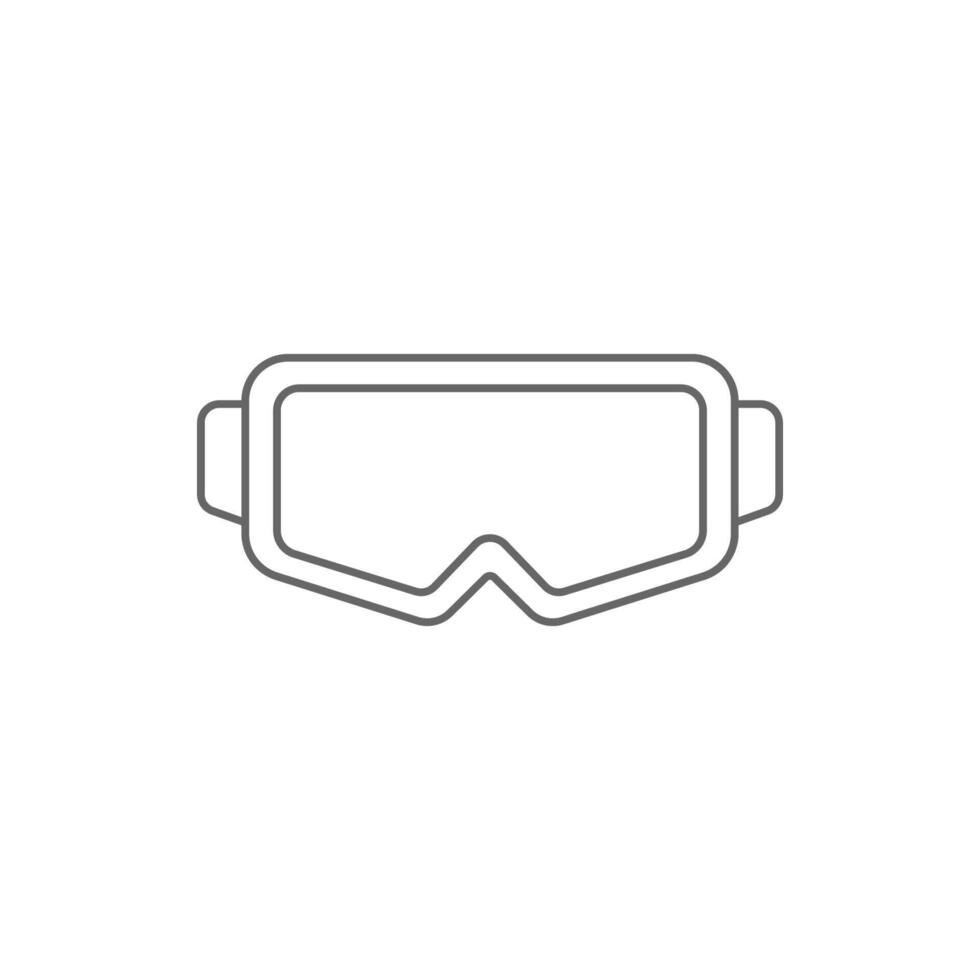 illustrazione di progettazione dell'icona della costruzione di occhiali di sicurezza vettore